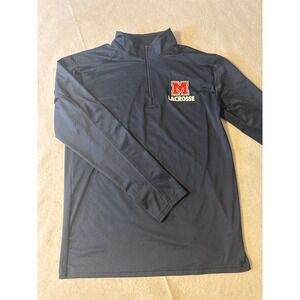 BSN Sports Lacrosse Pullover‎ Mens Medium Navy Blue Excellent Quarter Zip Top